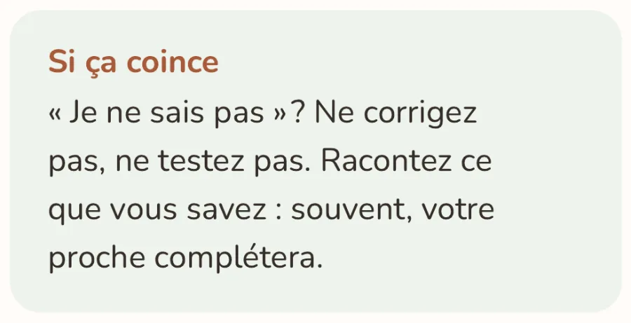 L'encadré « Si ça coince » de l'activité 01.